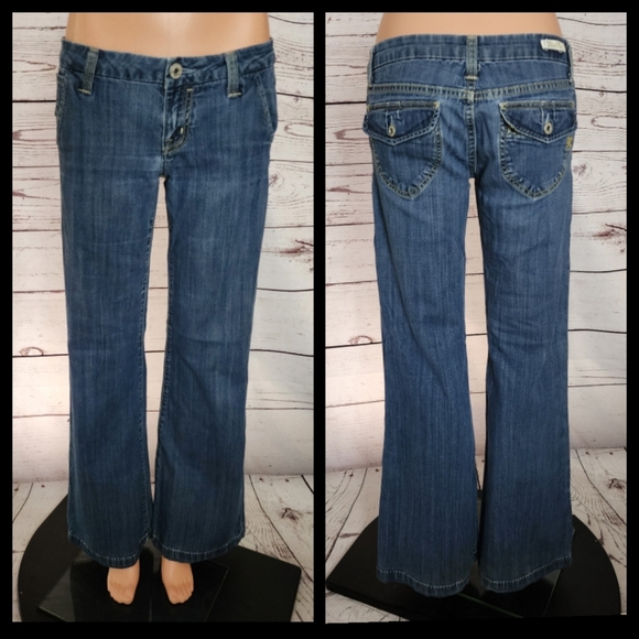 Miss Me Low Rise Flare Leg Jeans Size 27 - Picture 1 of 9